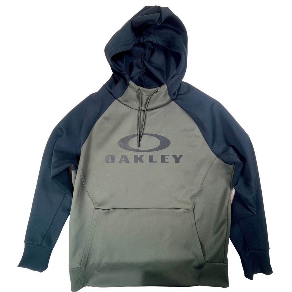 Oakley Mens Performance Fit Hoodie Sweatshirt Athleisure Full Zip L Streetwear